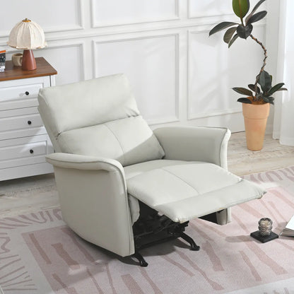 Leather Manual Rocker Recliner Chair