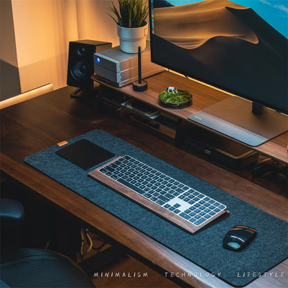 Large felt desk mat and mouse pad