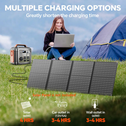 300W Portable Power Station with 60W Solar Panel