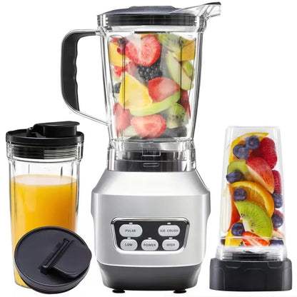 Countertop Smoothie Blender – 3 Portable BPA-Free Cups, 23/34/60 oz