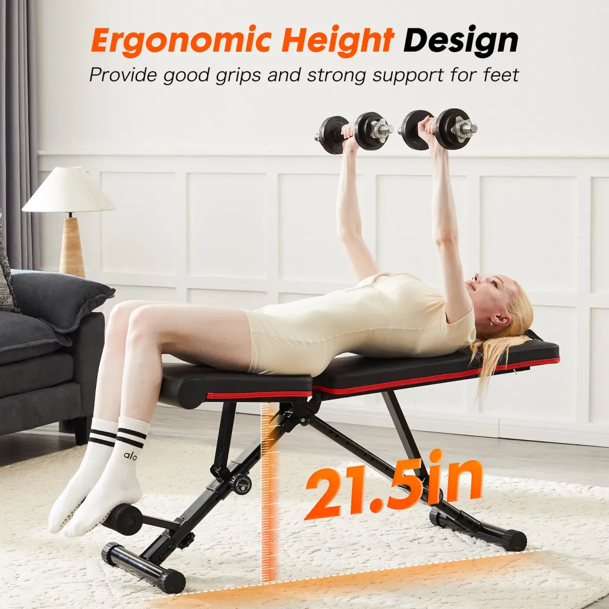 Adjustable Folding Weight Bench for Home Gym Strength Training