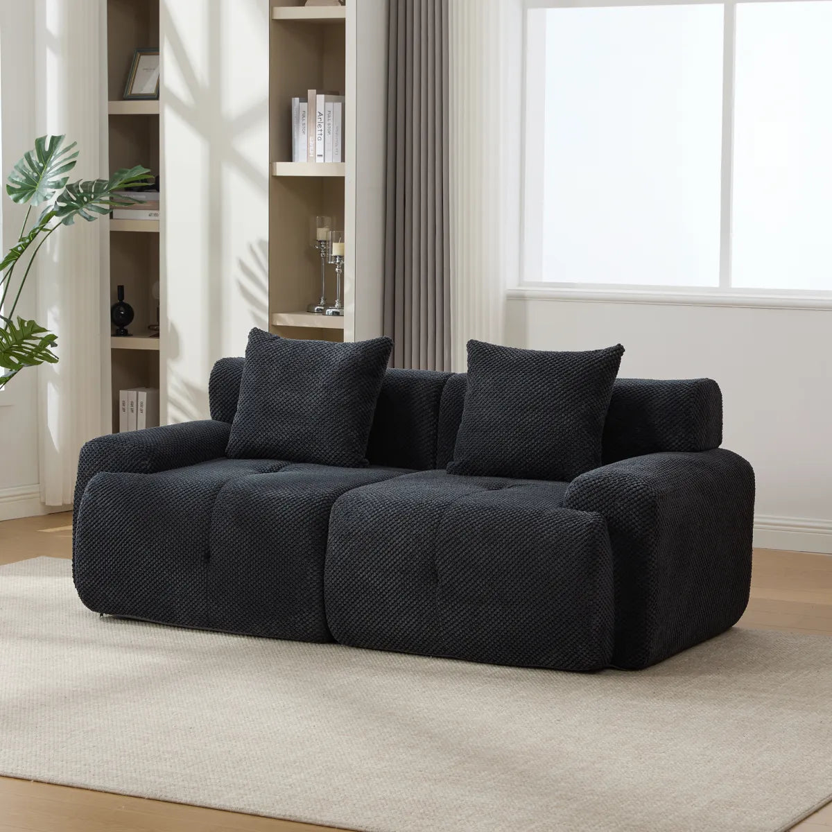 Modern Cloud Tufted Convertible Loveseat Sofa