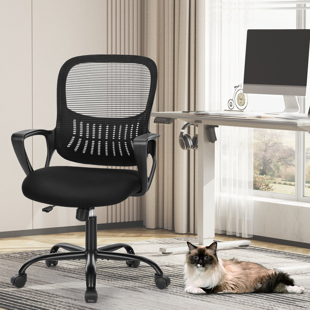 Adjustable standing desk office chair