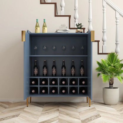 2-Door Wine Bar Cabinet with Wine Rack & Adjustable Storage Shelf – view 7
