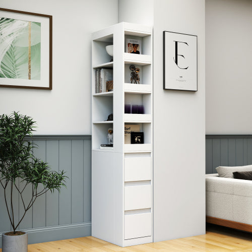 70.87 inch display storage cabinet with drawers