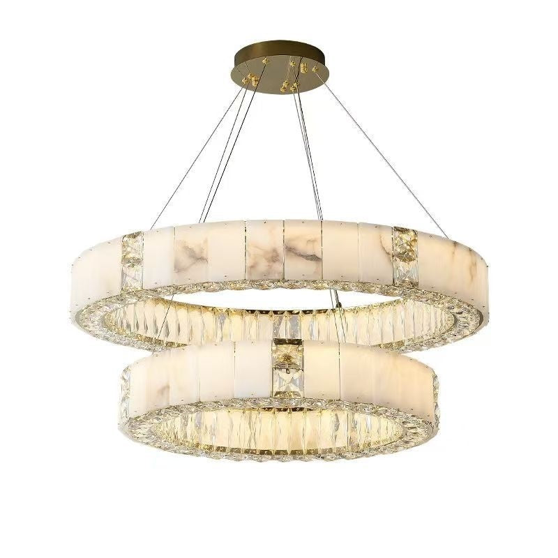 Modern crystal ring chandelier