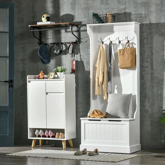 Hall Tree with Coat Rack