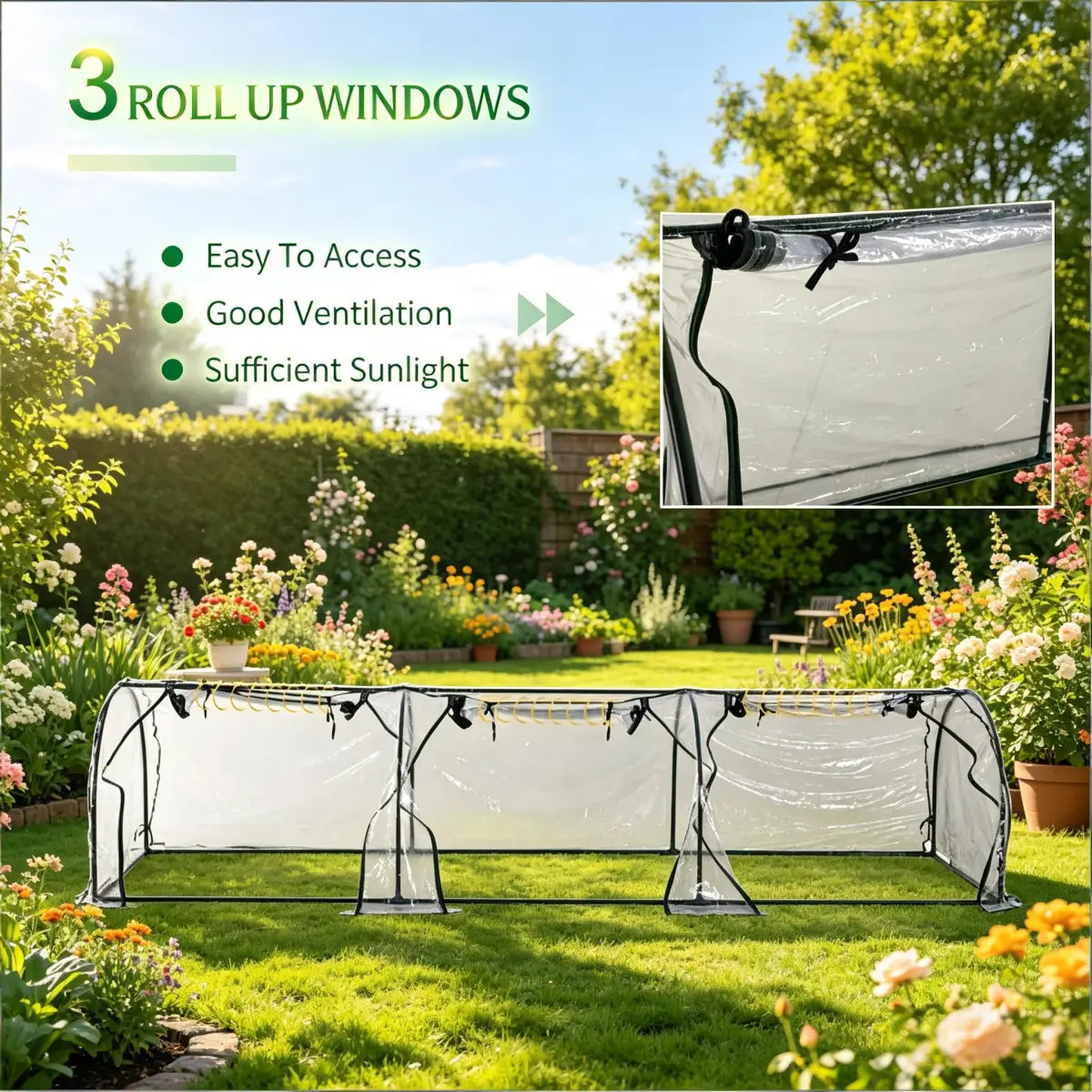 Portable Tunnel-Style Mini Greenhouse