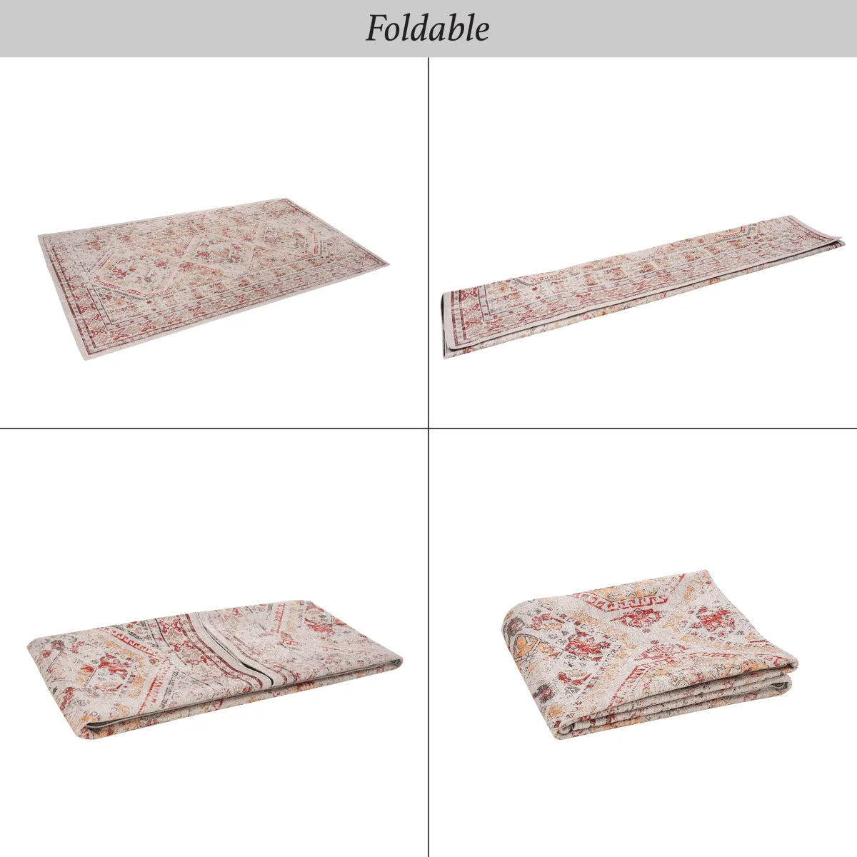 Washable Area Rug, Beige