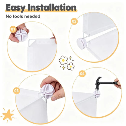 3-Cube Modular Kids Closet with Hanging Rods, Tool-Free Assembly, White