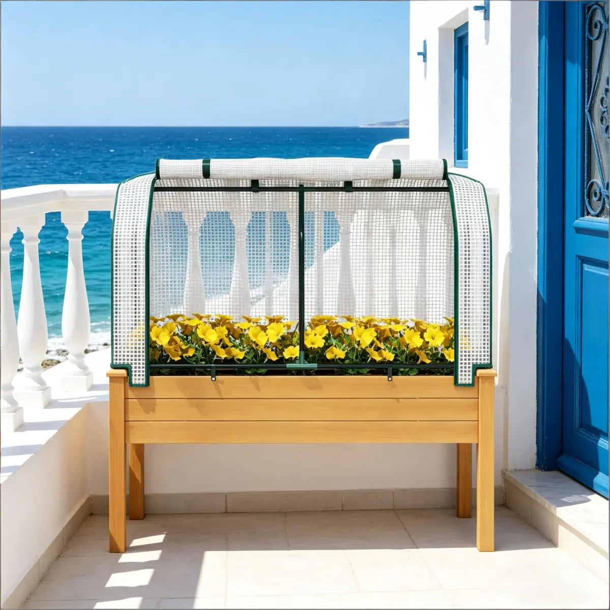 Raised Garden Bed Planter Box, Sand