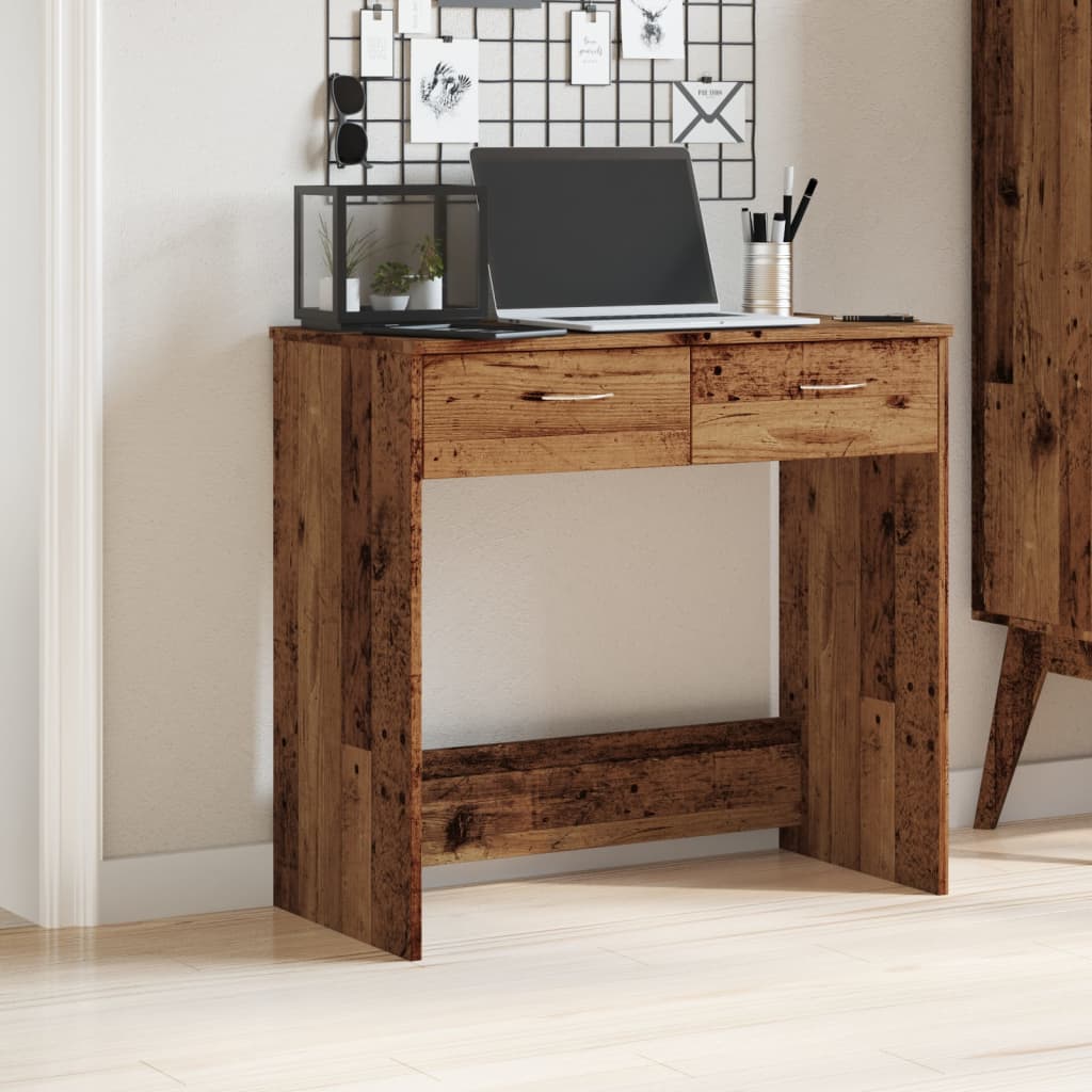 Engineered wood desk with drawer, 80cm