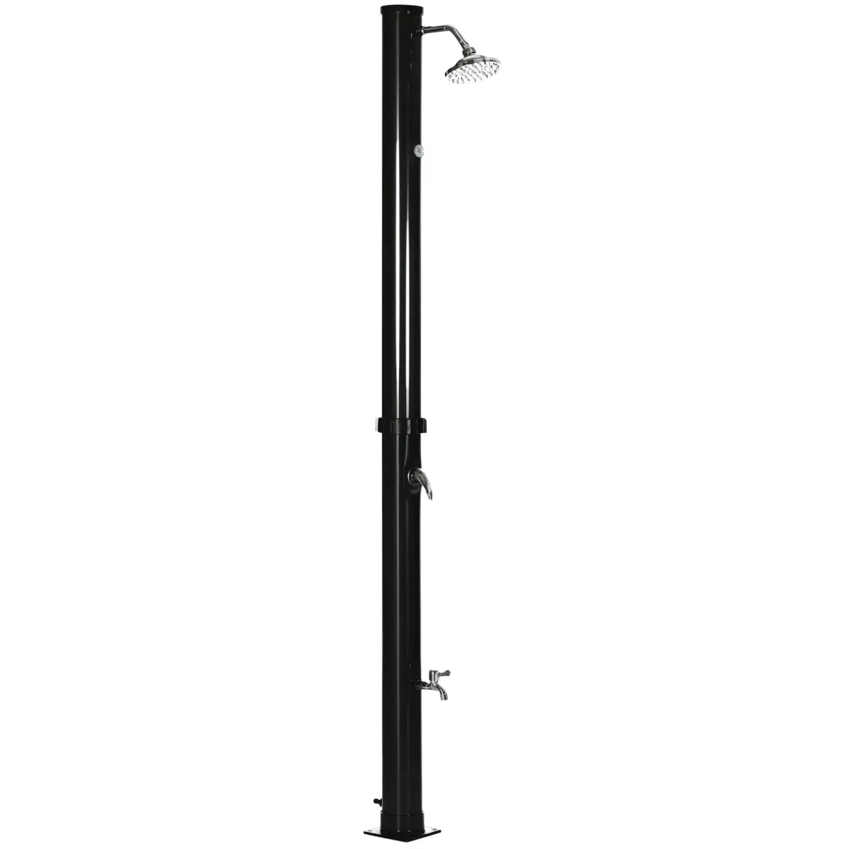 Solar Heated Outdoor Shower, Black