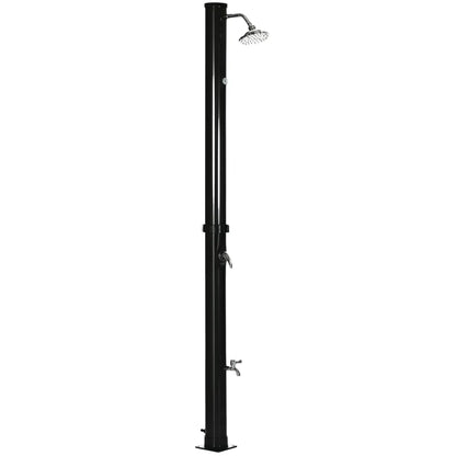Solar Heated Outdoor Shower, Black