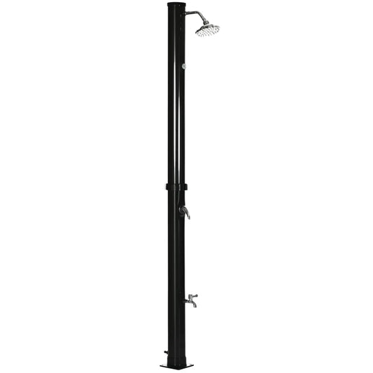 Solar Heated Outdoor Shower, Black