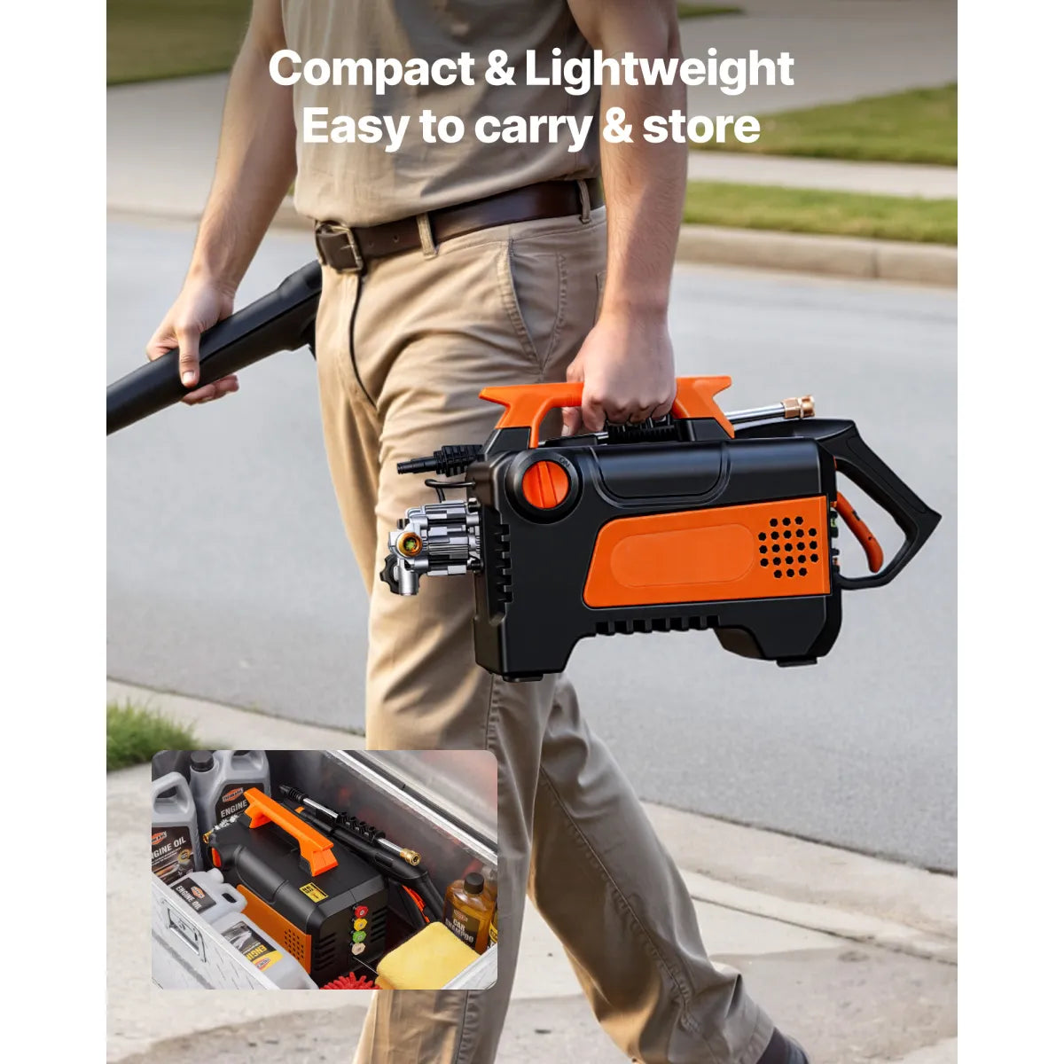 1958 PSI 2.5 GPM Electric Pressure Washer – 4 Nozzles