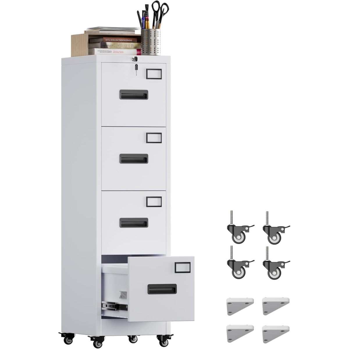 4-Drawer Lockable File Cabinet