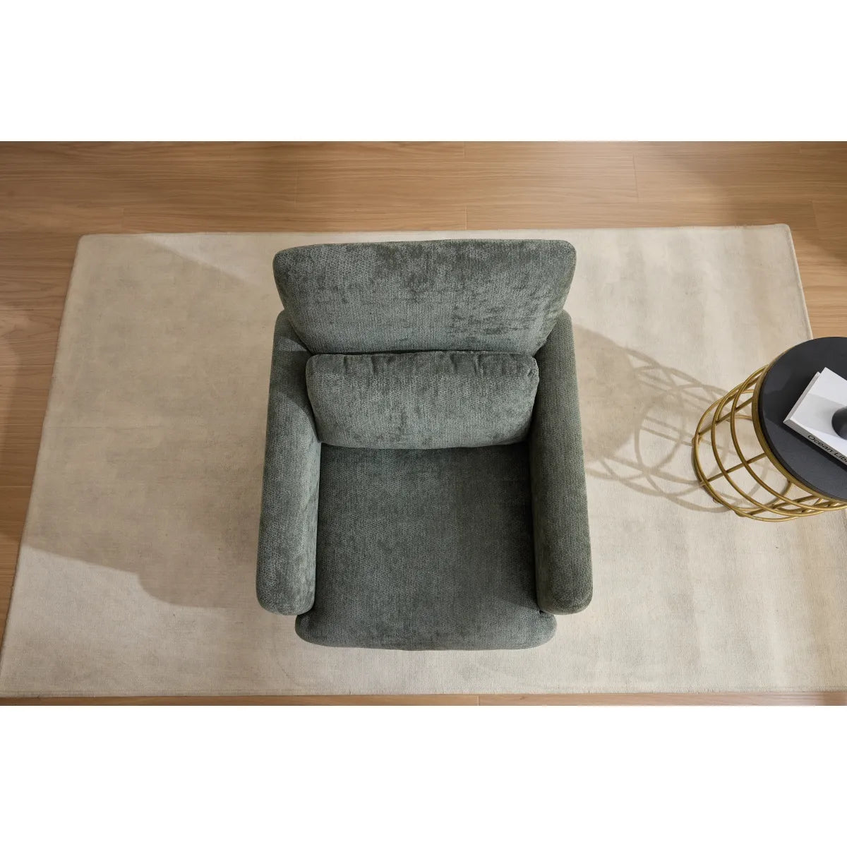 Modern Boucle Accent Chair – Contemporary Fabric Armchair