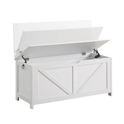Hinged Lid Storage Chest Bench for Entryway – view 3