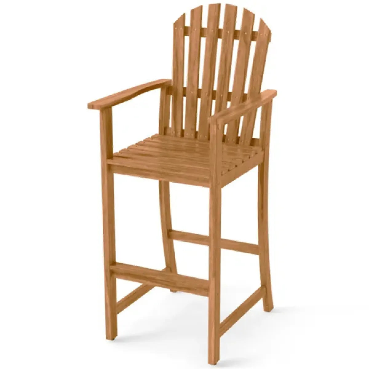 31" Outdoor Bar Stool, Slatted Design – view 2