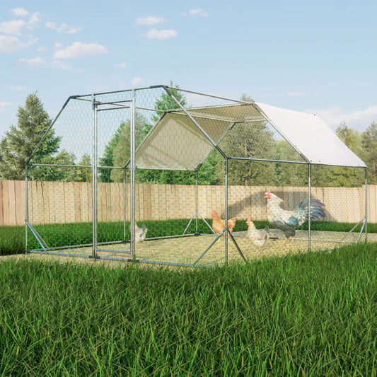 10' x 13' Galvanized Metal Walk-In Chicken Coop Run