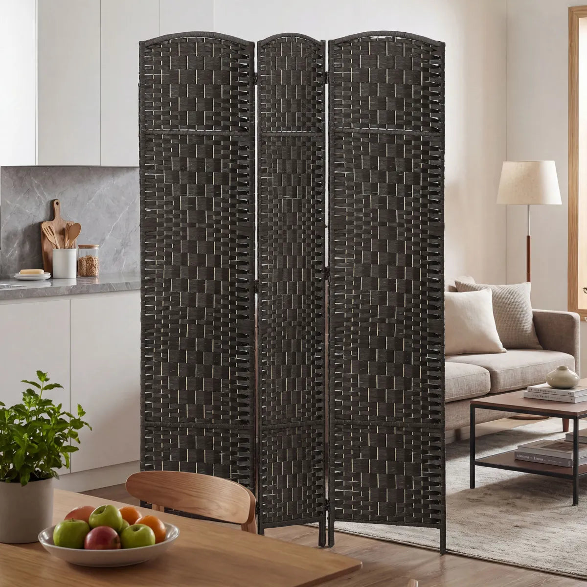 Folding Room Divider Screen, Coffee – view 7