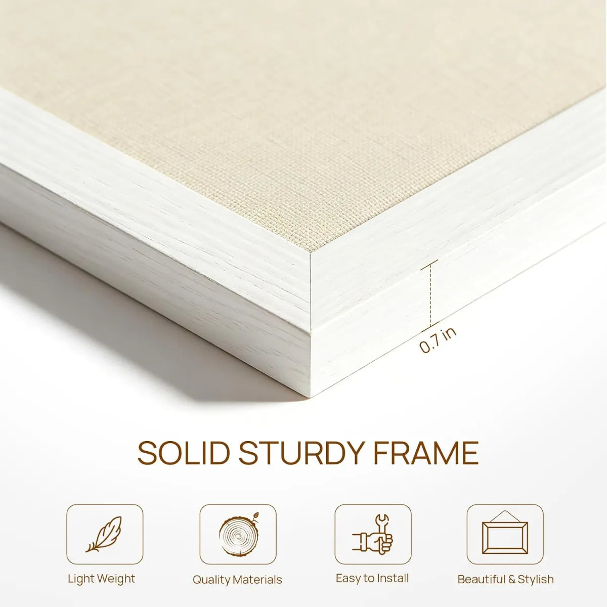 Double-Sided Linen Bulletin Board – Reversible Cork Memo Board
