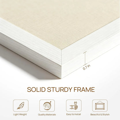 Double-Sided Linen Bulletin Board – Reversible Cork Memo Board