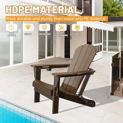 Folding HDPE Adirondack Chair with Cup Holder – view 5