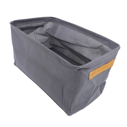 6-Piece Foldable Fabric Storage Bin Set for Closet and Wardrobe, Grey