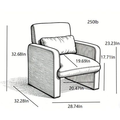 Boucle Fabric Accent Armchair – view 8