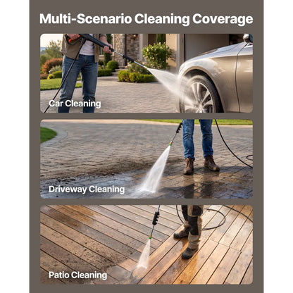 1958 PSI 2.5 GPM Electric Pressure Washer – 4 Nozzles