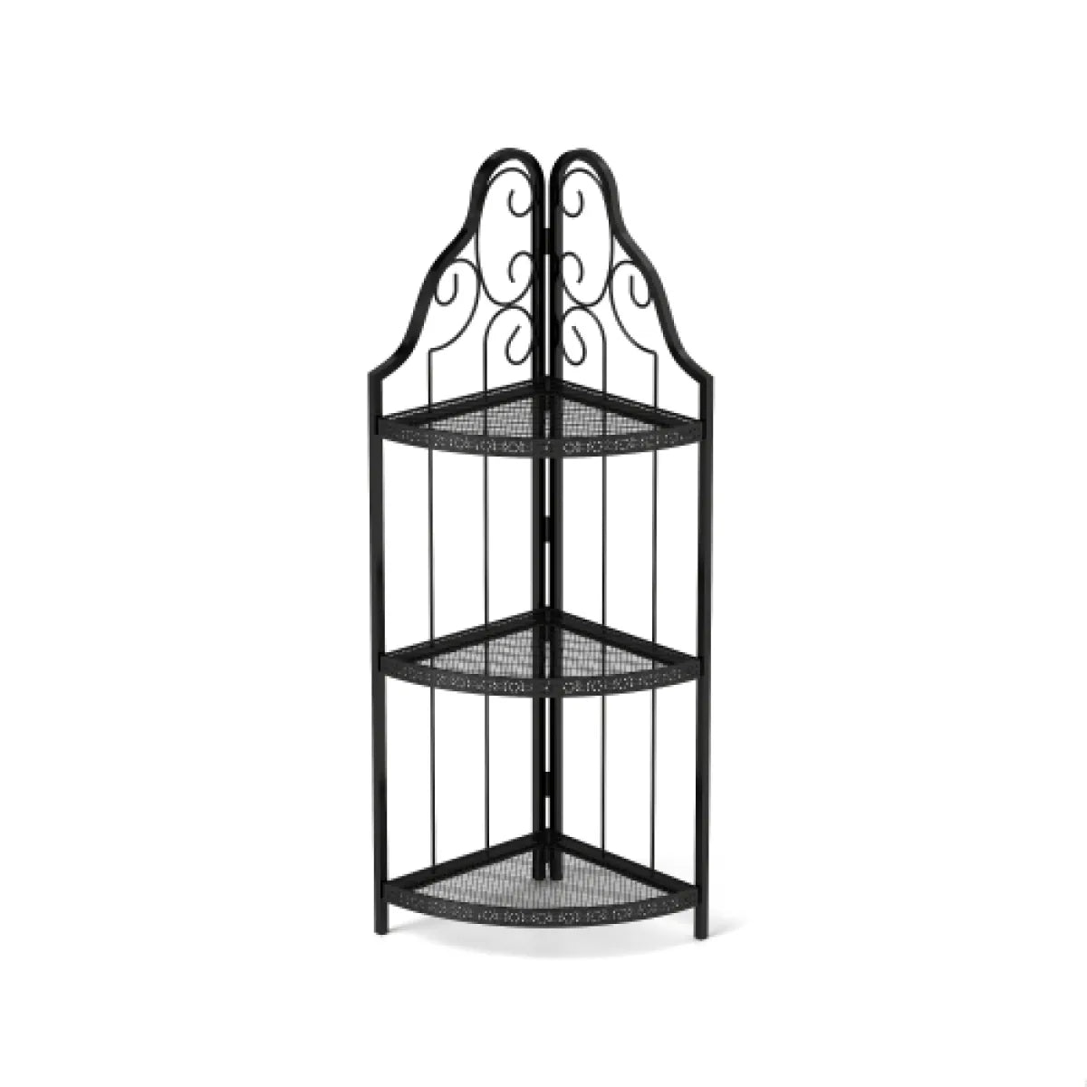 3-Tier Corner Open Shelf, Freestanding Shelving Unit – view 4