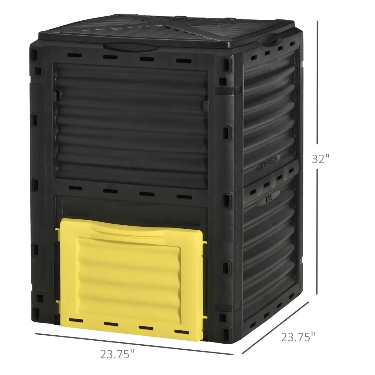 80 Gallon Outdoor Compost Bin, Yellow
