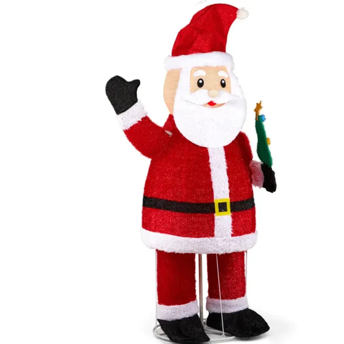 6 Ft Pre-Lit Pull-Up Santa Claus Waving Christmas Yard Decoration