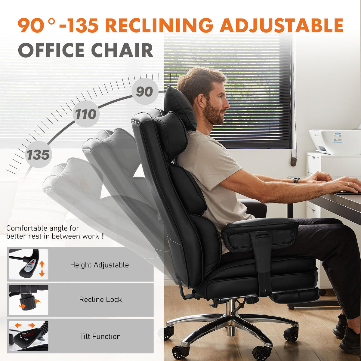 Home office desk and chair set