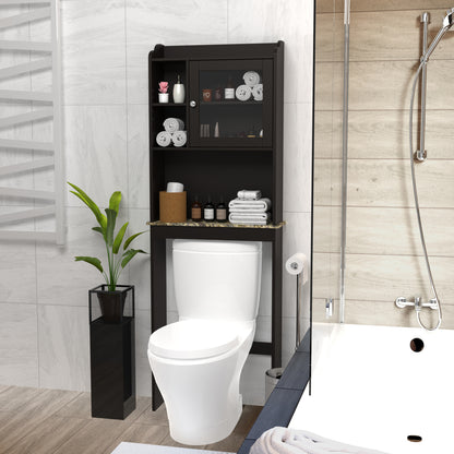 68" Over-The-Toilet Space Saver Cabinet – Wood, Bathroom Storage – view 2