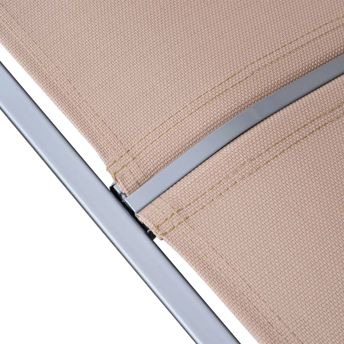 Outdoor Porch Swing Bench with Stand and Adjustable Canopy, Beige