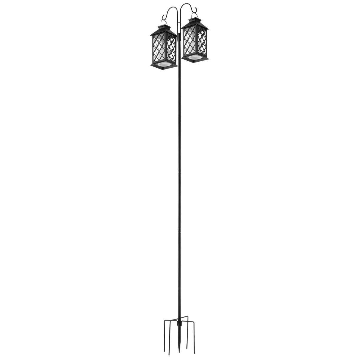 Double Shepherd's Hook Bird Feeder Pole, 92", 8-Pack, Black