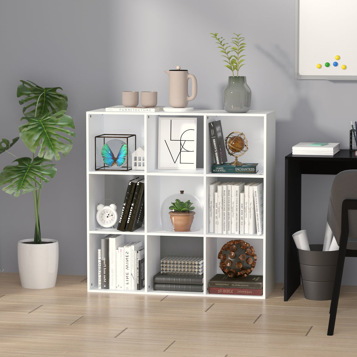 9-Cube Storage Unit, White – alternate view 1