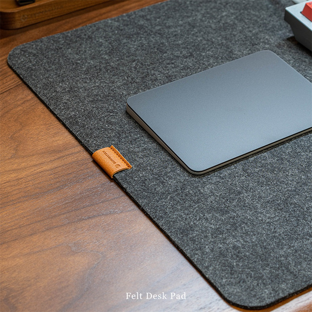 Large felt desk mat and mouse pad