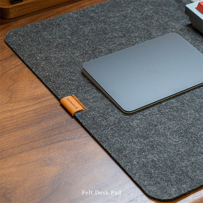 Large felt desk mat and mouse pad