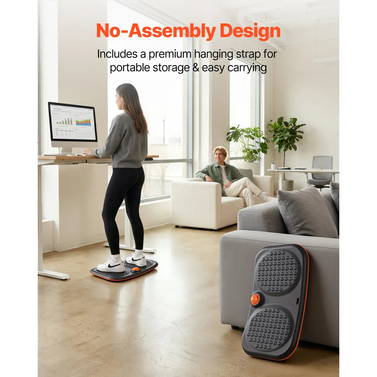 Curved Wooden Balance Board – Wobble Trainer for Core Workouts