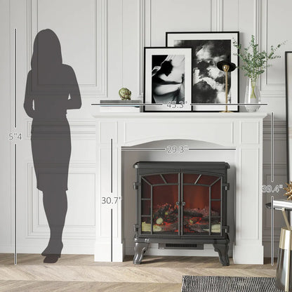 Modern Fireplace Surround Mantel with Decorative Pattern, White