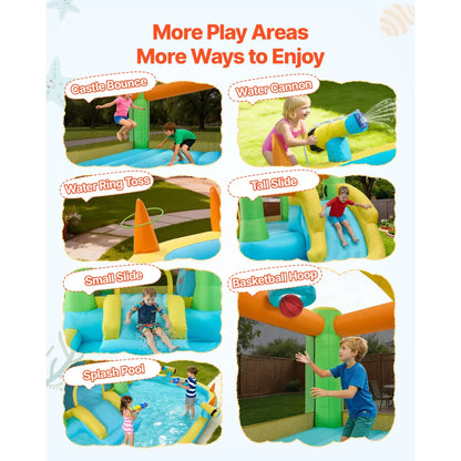 Inflatable Bounce House – Outdoor Bouncer with Slide for Kids