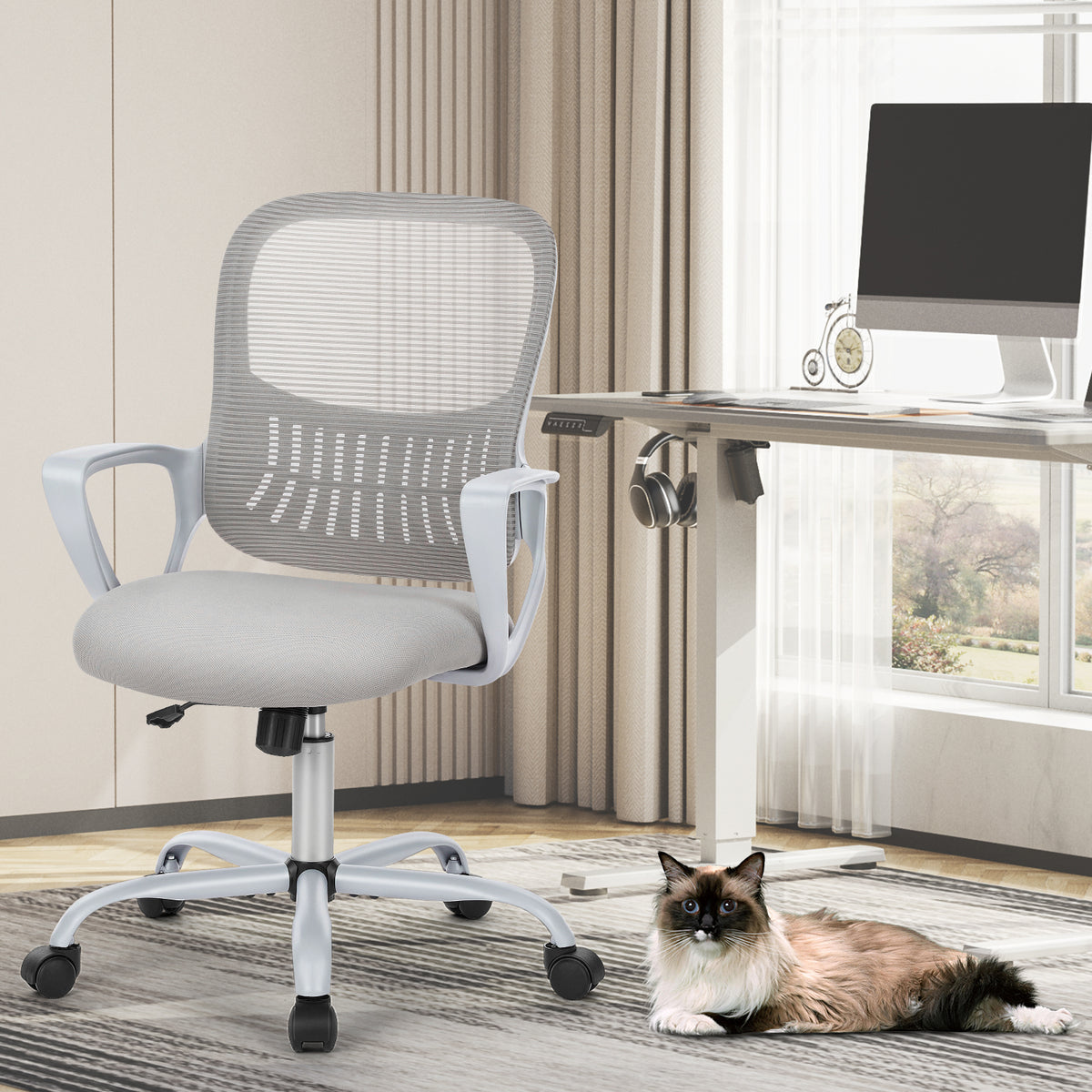 Adjustable standing desk office chair