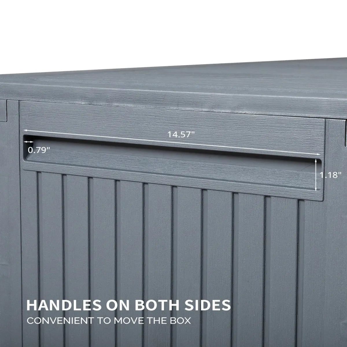 90 Gallon Outdoor Plastic Deck Storage Box with Lockable Seat