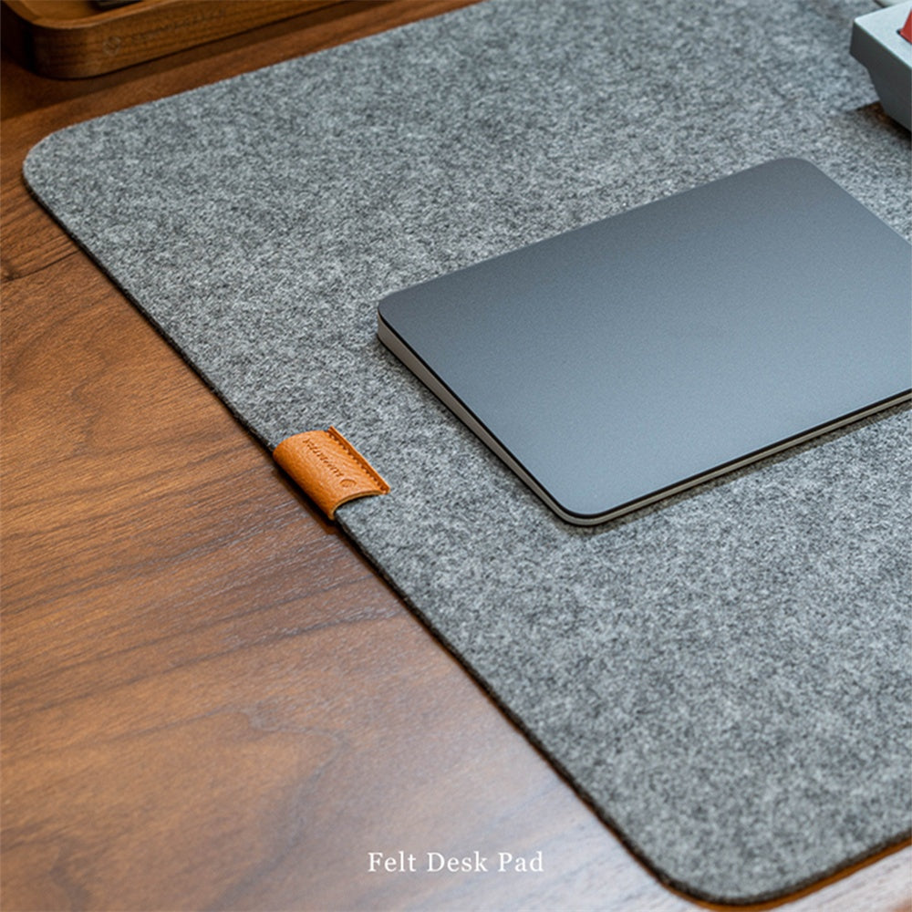 Large felt desk mat and mouse pad
