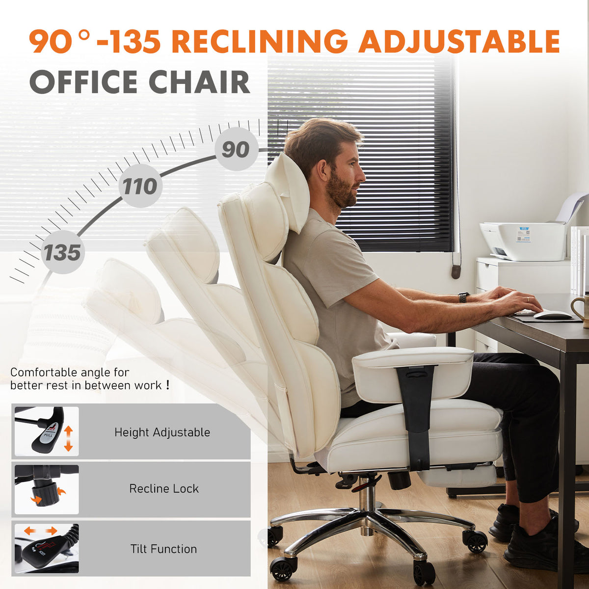 Home office desk and chair set