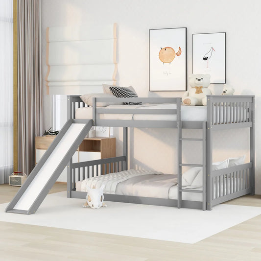 Full Over Full Bunk Bed with Slide
